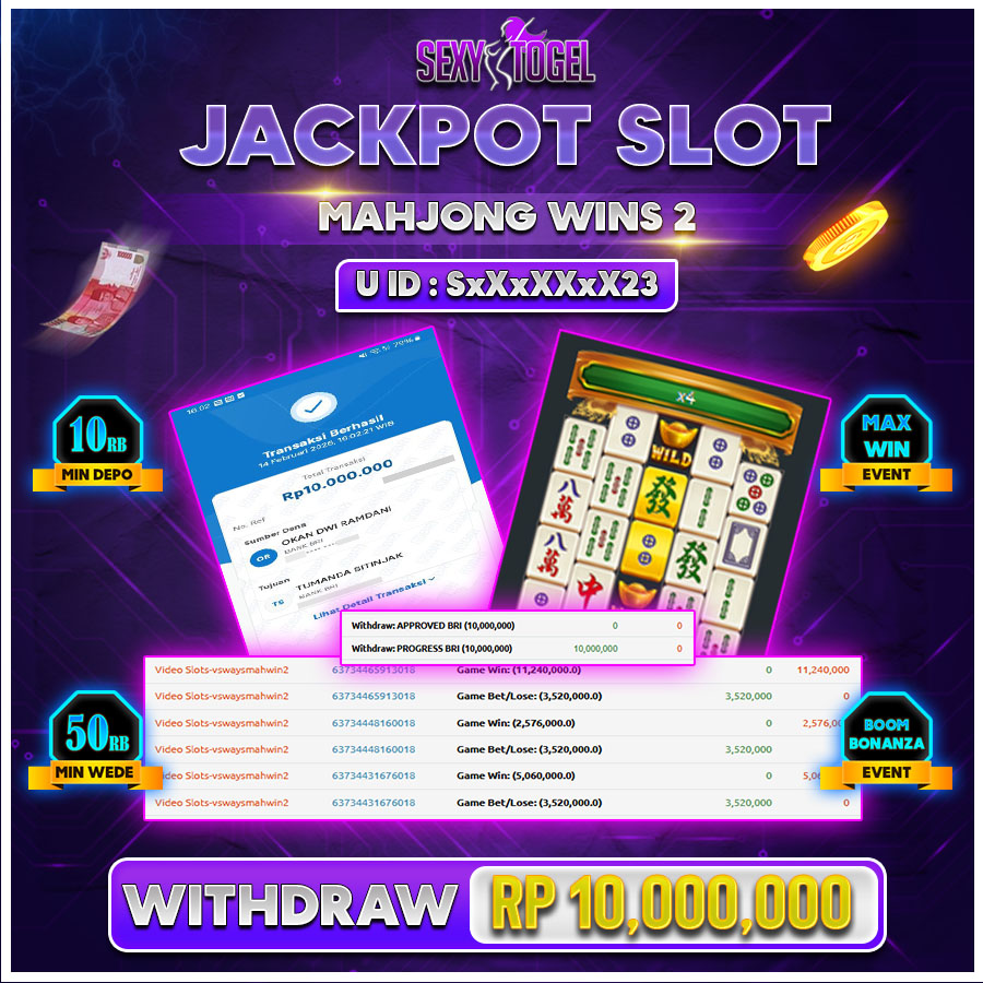 SEXYTOGEL JACKPOT SLOT MAHJONG WINS2 Rp.10.000.000.,-LUNASs 